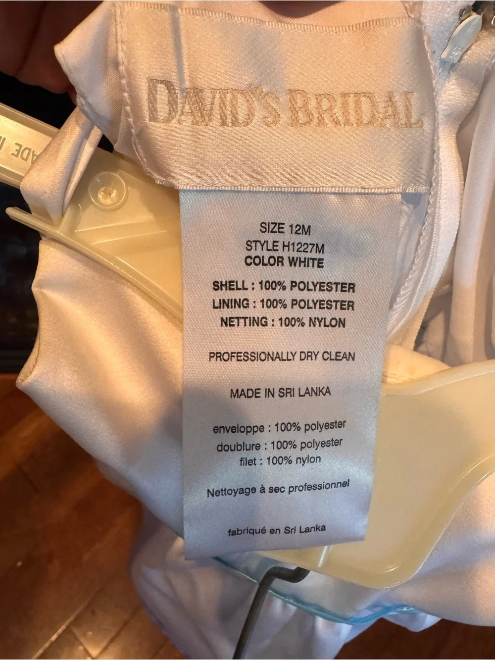 White Satin Dress 12 month - Picture 3 of 3